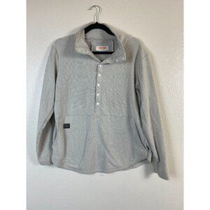 Deso Mens Gray Pullover Long Sleeve Sweatshirt Size Large Neutral Minimalist